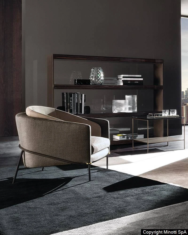 Кресло Fil Noir — Minotti, кожа, фото 6