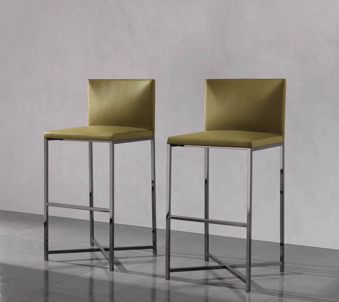 Барный стул Flynt Stool — Minotti, кожа, фото 2