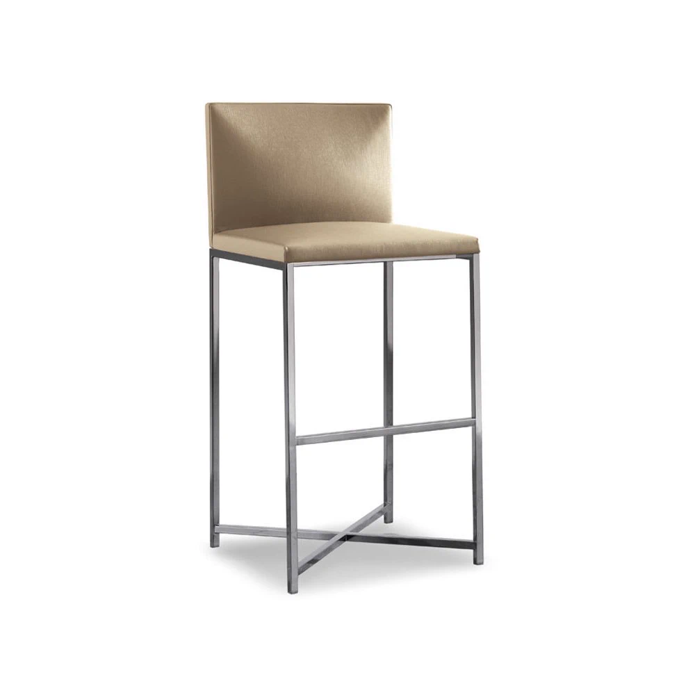 Каркас и наполнение: металл. Современный дизайн Барный стул Flynt Stool — Minotti, кожа