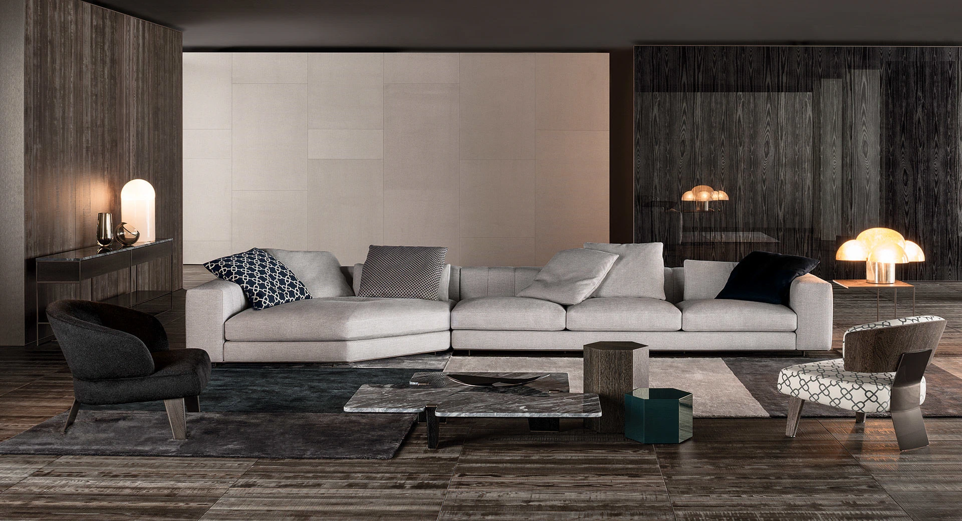Диван Freeman "Duvet" — Minotti, кожа, фото 5