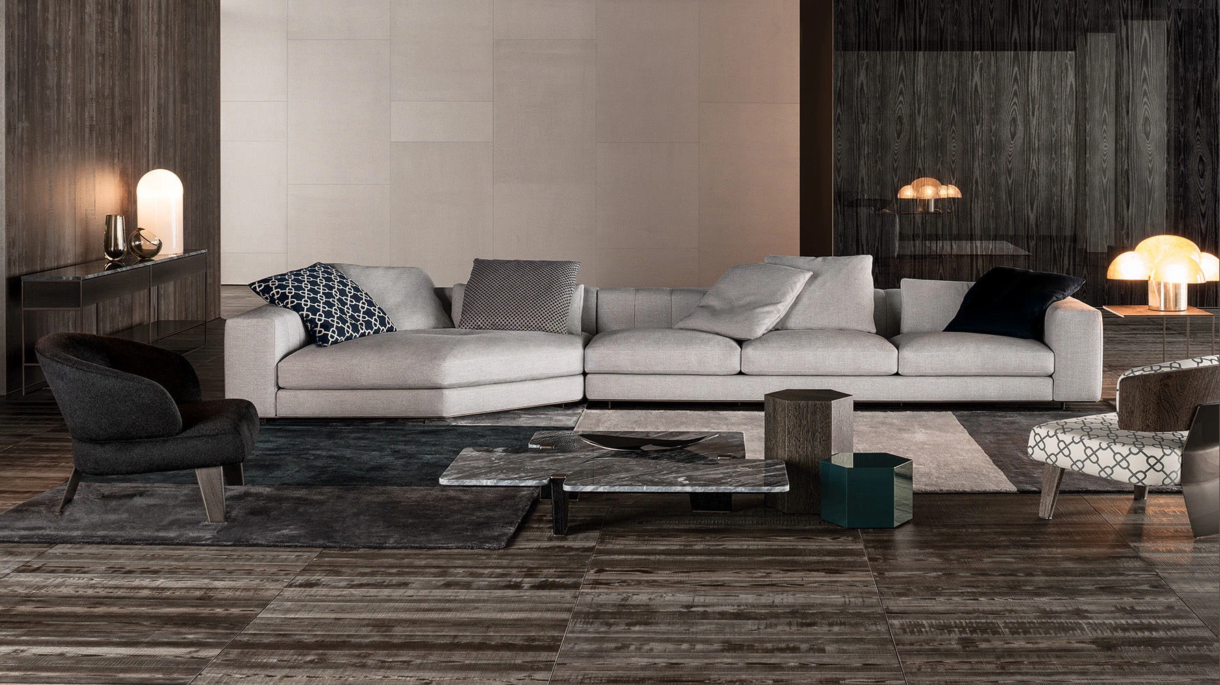 Диван Freeman "Duvet" — Minotti, кожа, фото 6