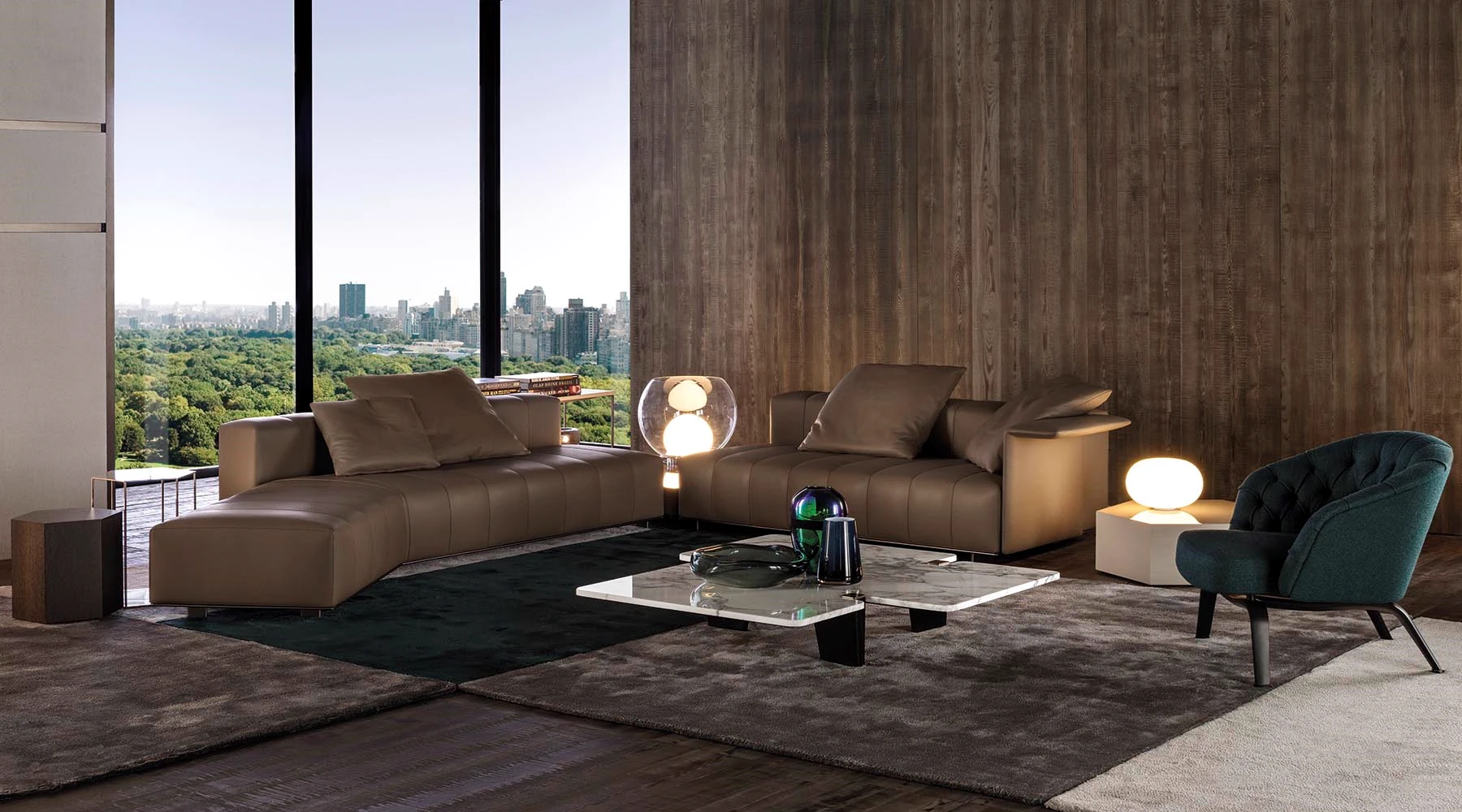 Диван Freeman "Lounge" — Minotti, кожа, фото 3