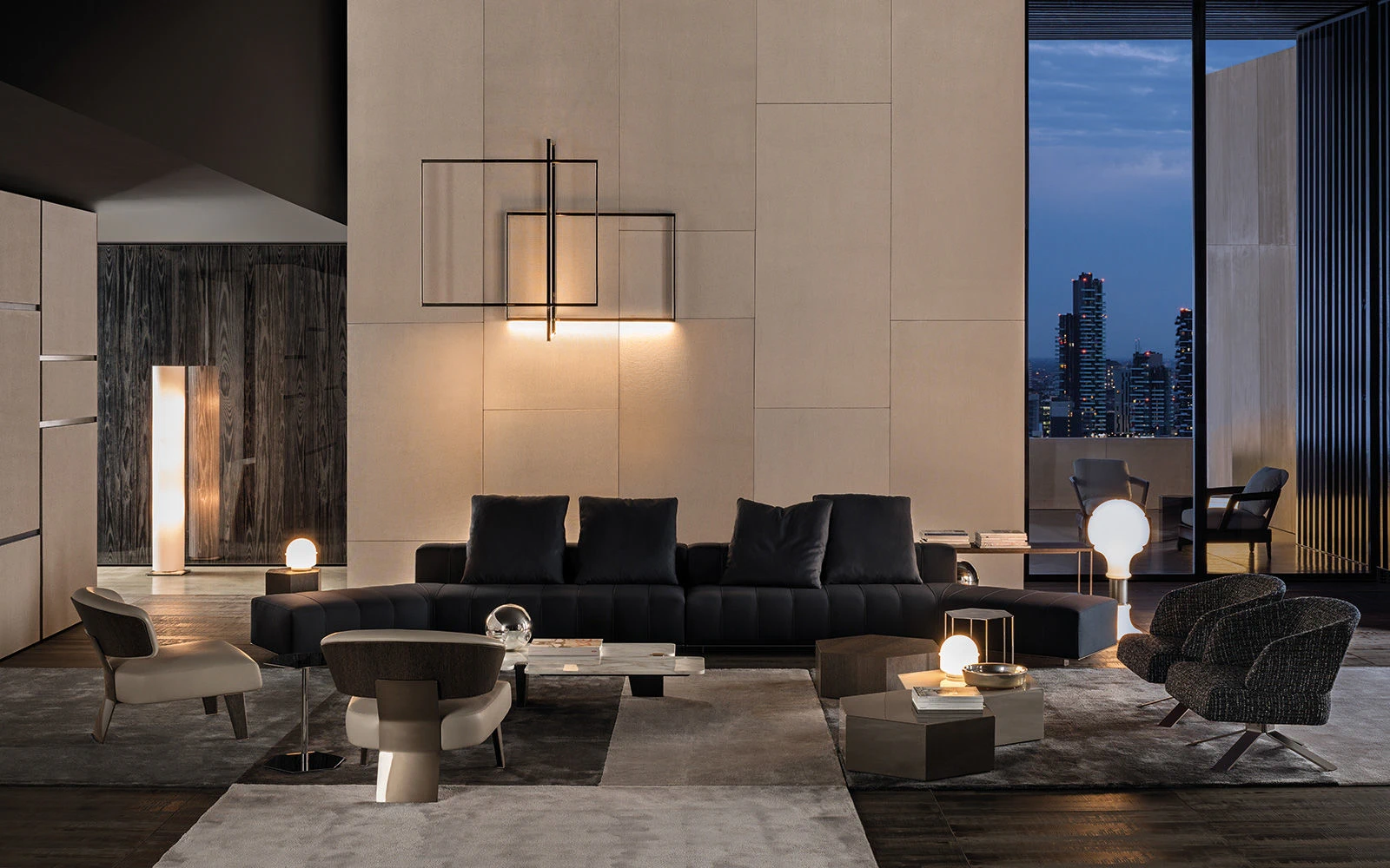 Диван Freeman "Lounge" — Minotti, кожа, фото 4