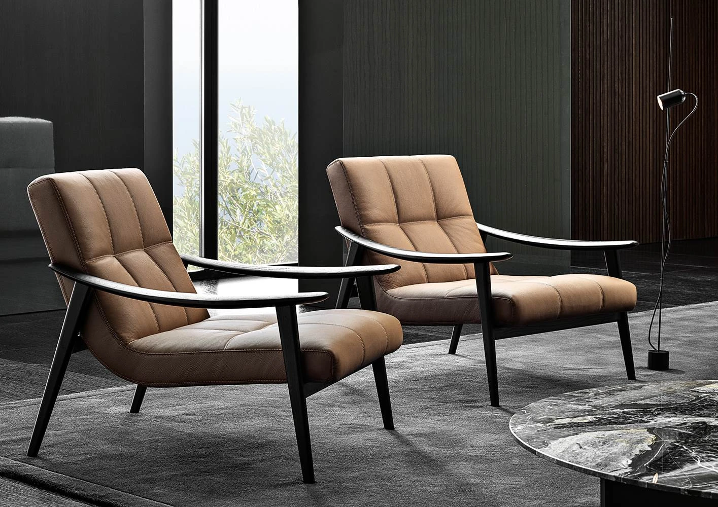 Кресло Fynn — Minotti, кожа, фото 6