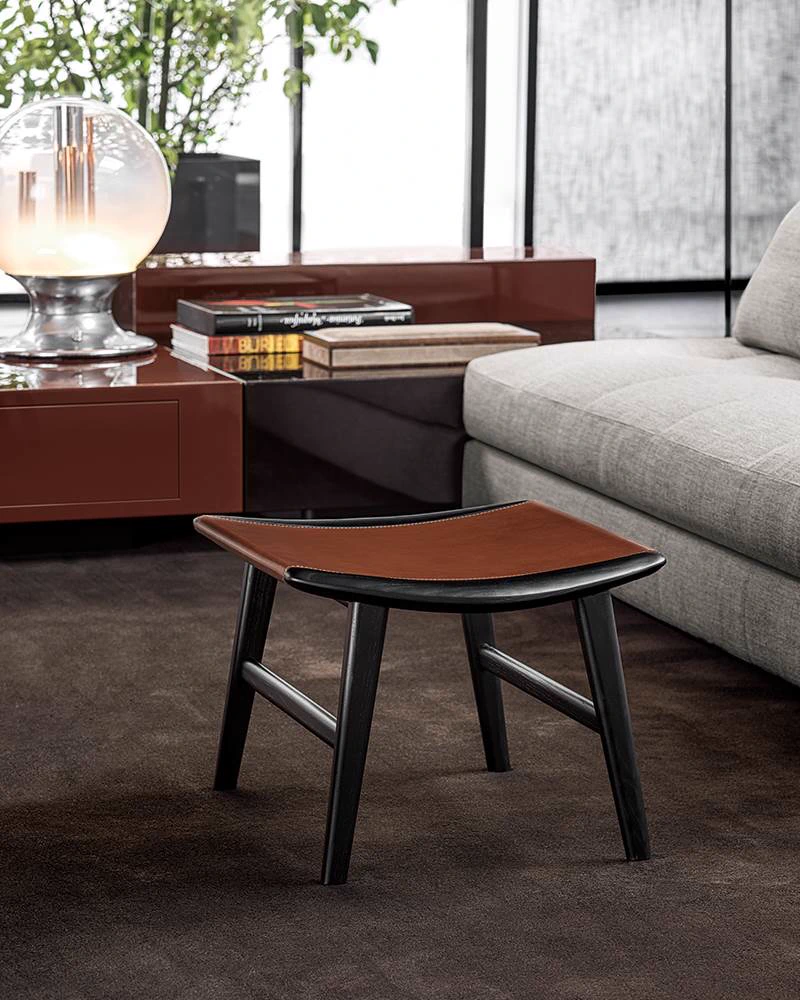 Банкетка Fynn — Minotti, кожа, фото 4