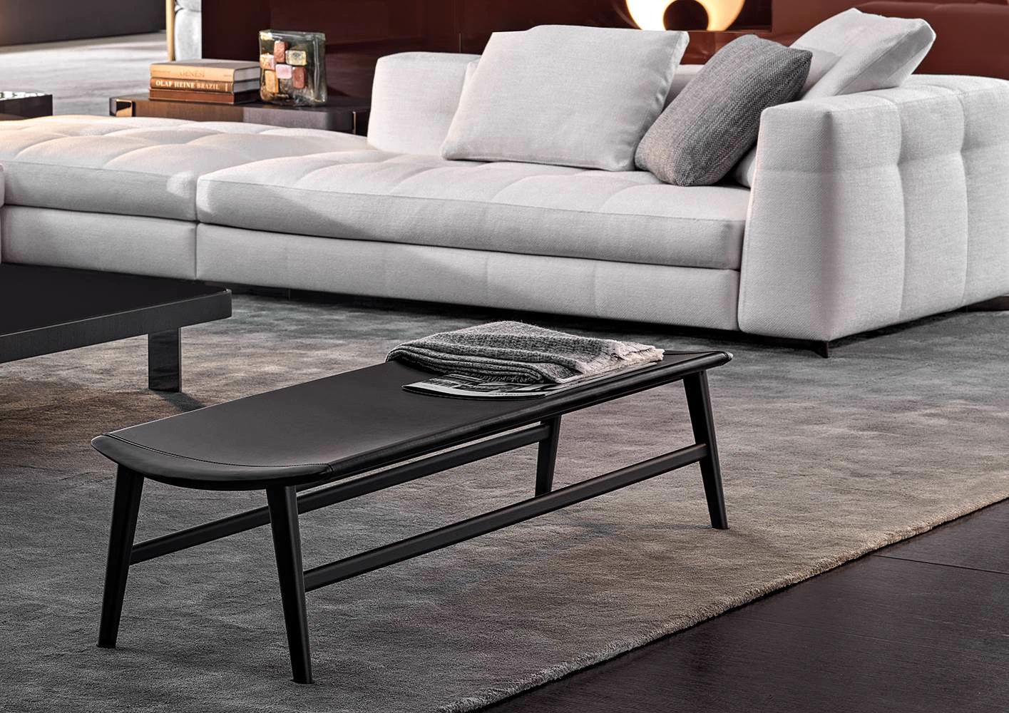 Банкетка Fynn — Minotti, кожа, фото 5