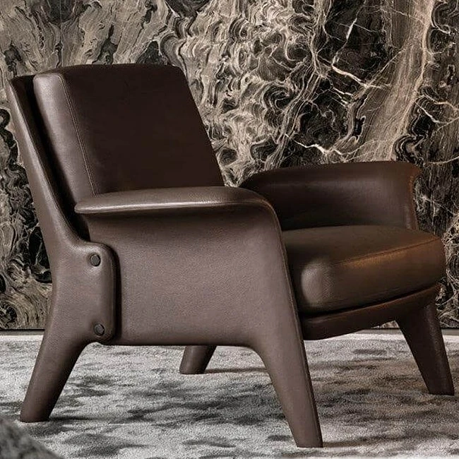 Кресло Glover — Minotti, кожа, фото 4