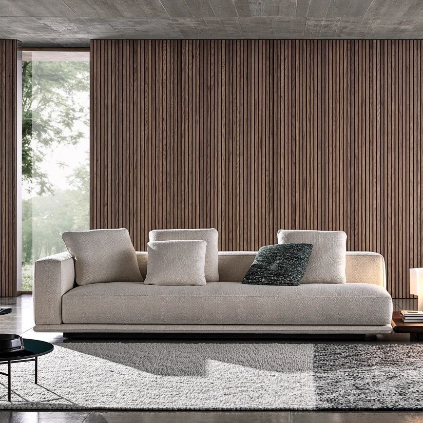 Диван Horizonte 284 DX Brise Naturale — Minotti, кожа