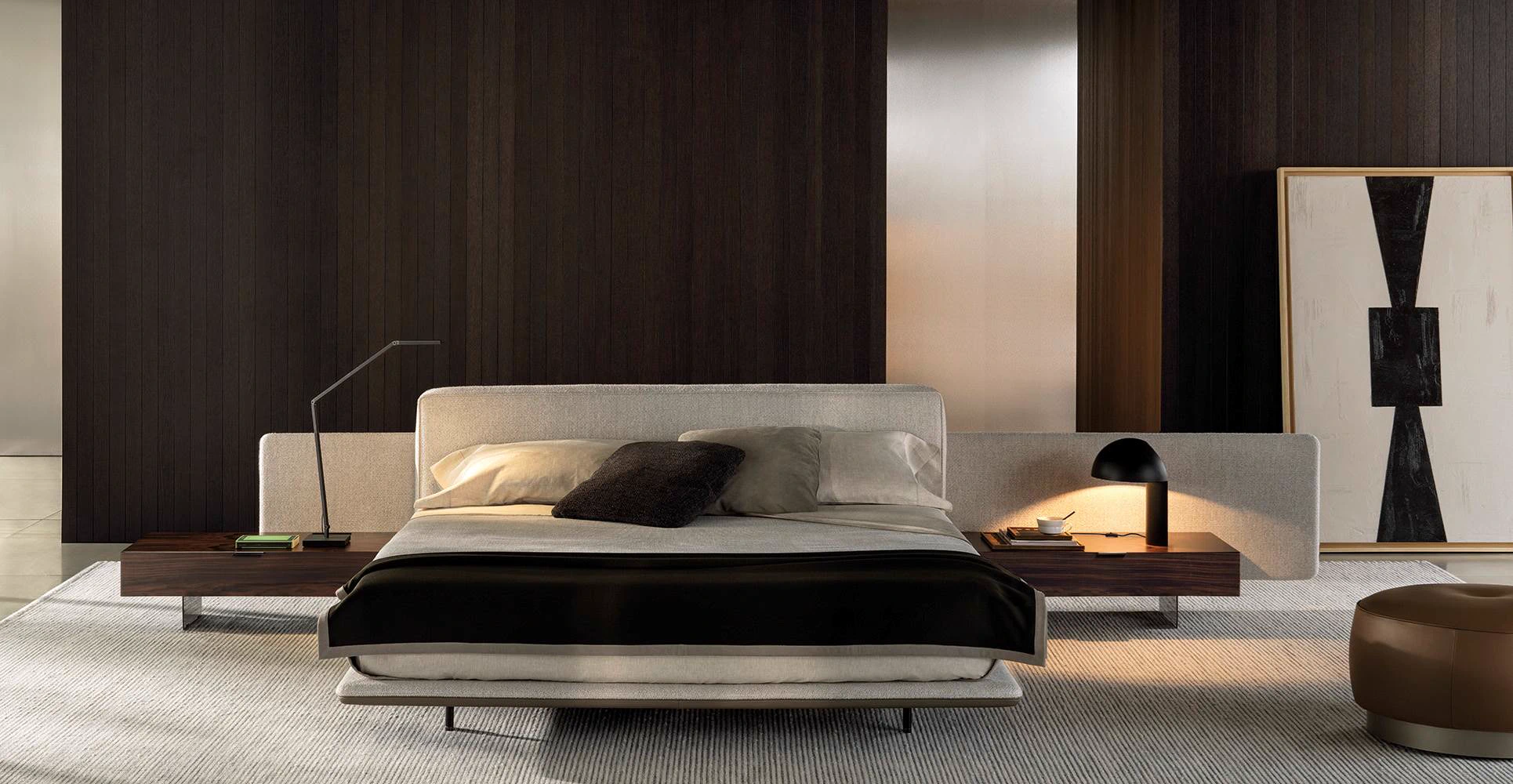 Кровать Horizonte Bed — Minotti, кожа, фото 2