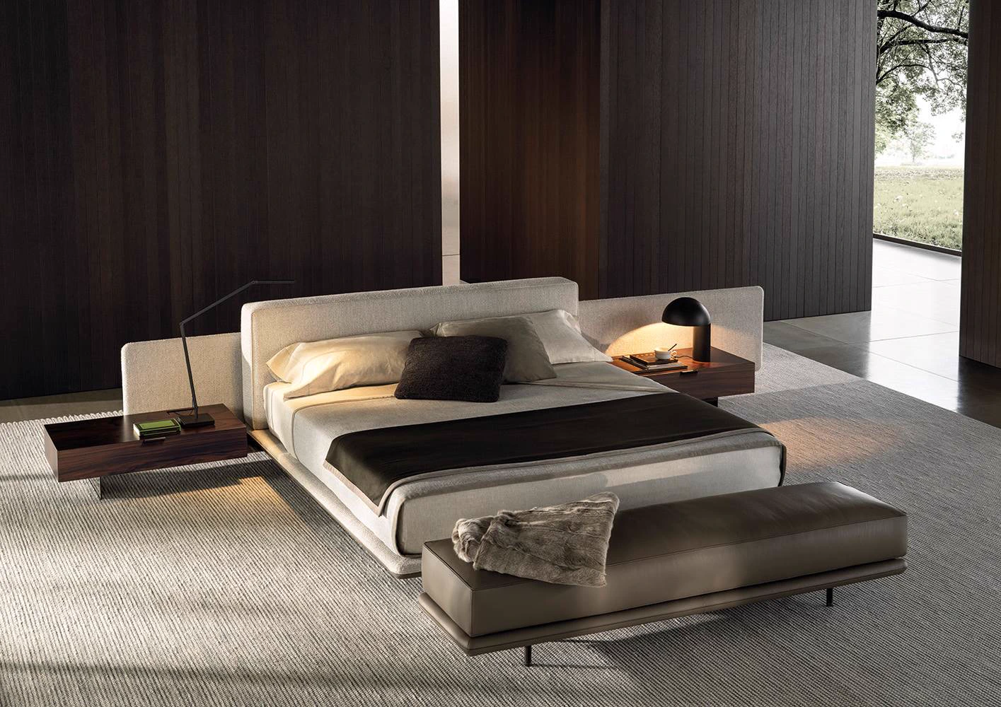 Кровать Horizonte Bed — Minotti, кожа, фото 3