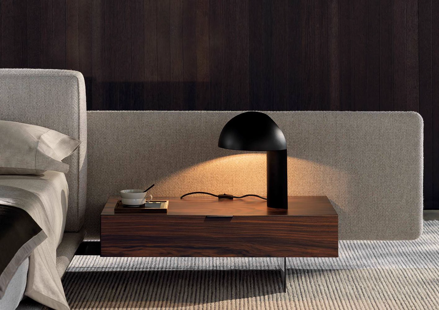 Кровать Horizonte Bed — Minotti, кожа, фото 4