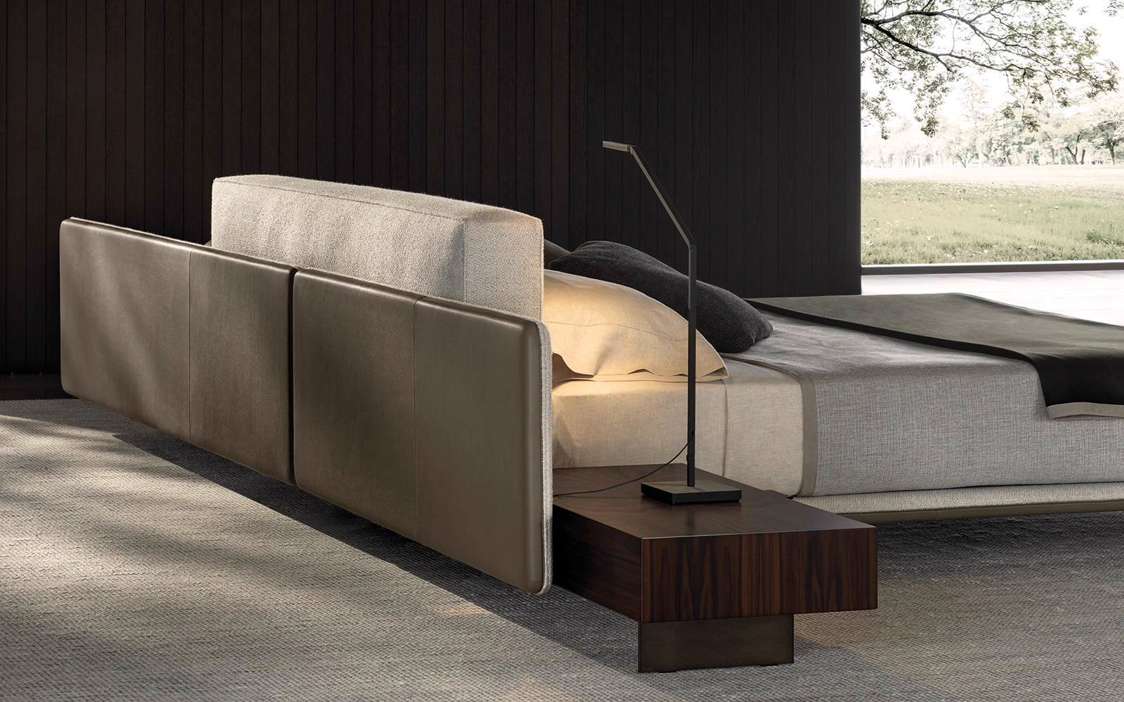 Кровать Horizonte Bed — Minotti, кожа, фото 5