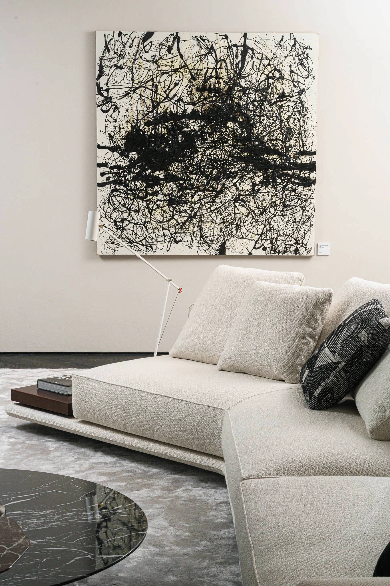 Диван двухмодульный Horizonte Tibet Naturale — Minotti, кожа, фото 3