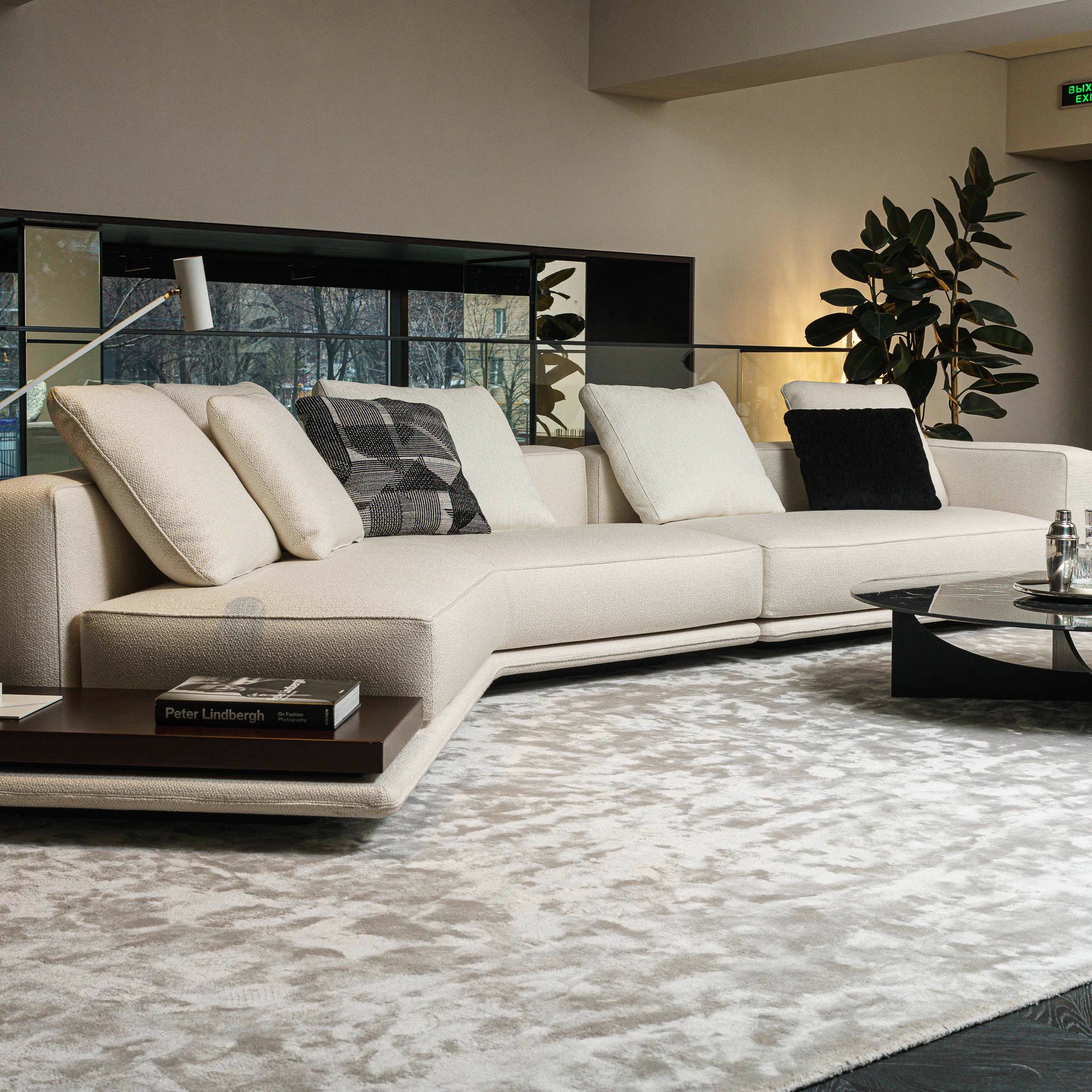 Диван двухмодульный Horizonte Tibet Naturale — Minotti, кожа