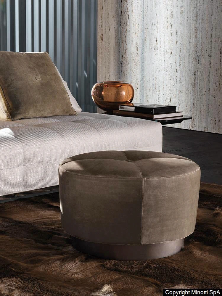 Пуф Jacques — Minotti, кожа, фото 4