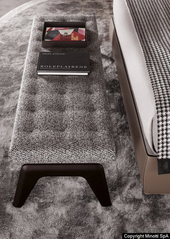 Банкетка Kirk "Bench" — Minotti, кожа, фото 2