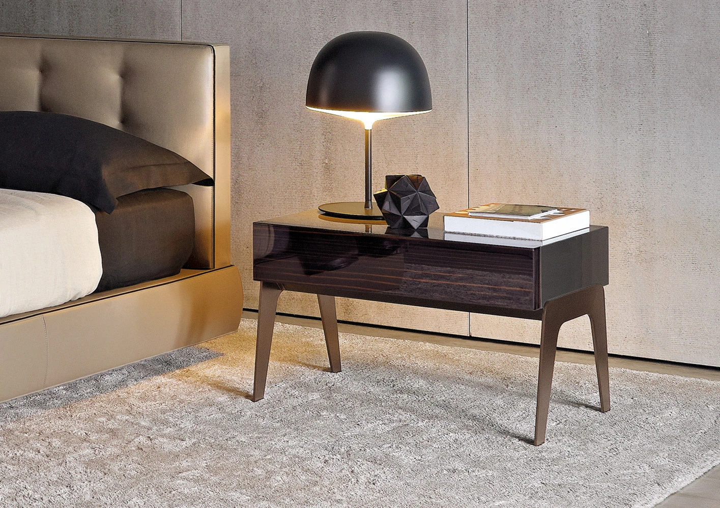 Прикроватная тумбочка Kirk "Nightstand" — Minotti, дерево, фото 2