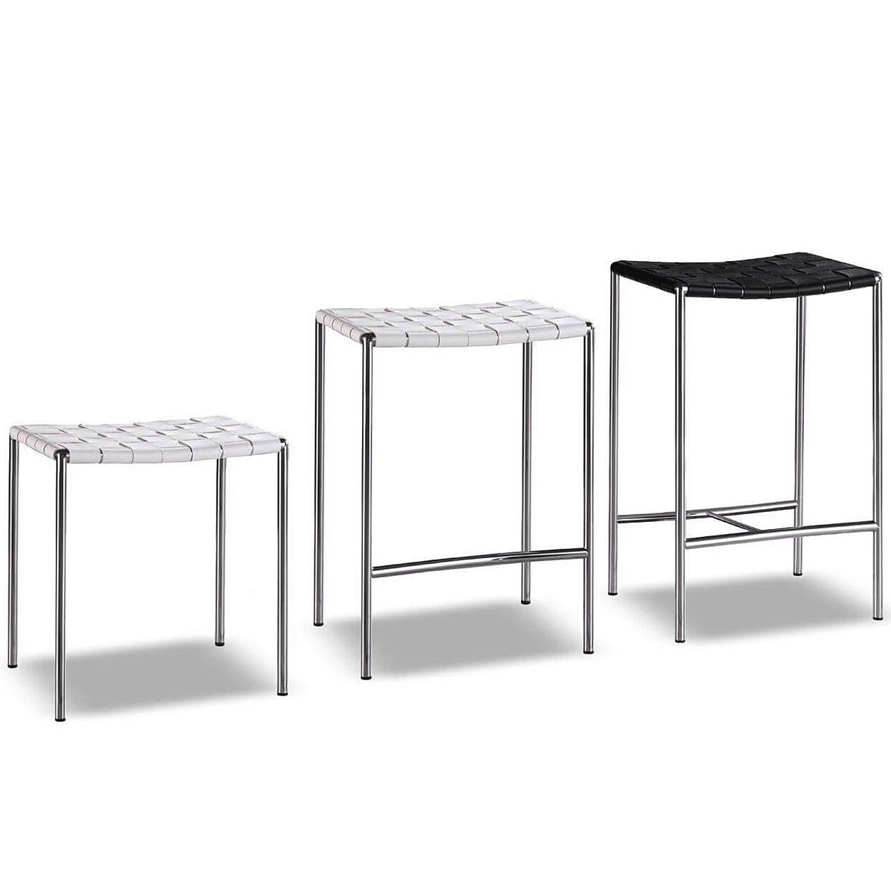 Каркас и наполнение: металл. Современный дизайн Барный стул Klasen Stool — Minotti, кожа
