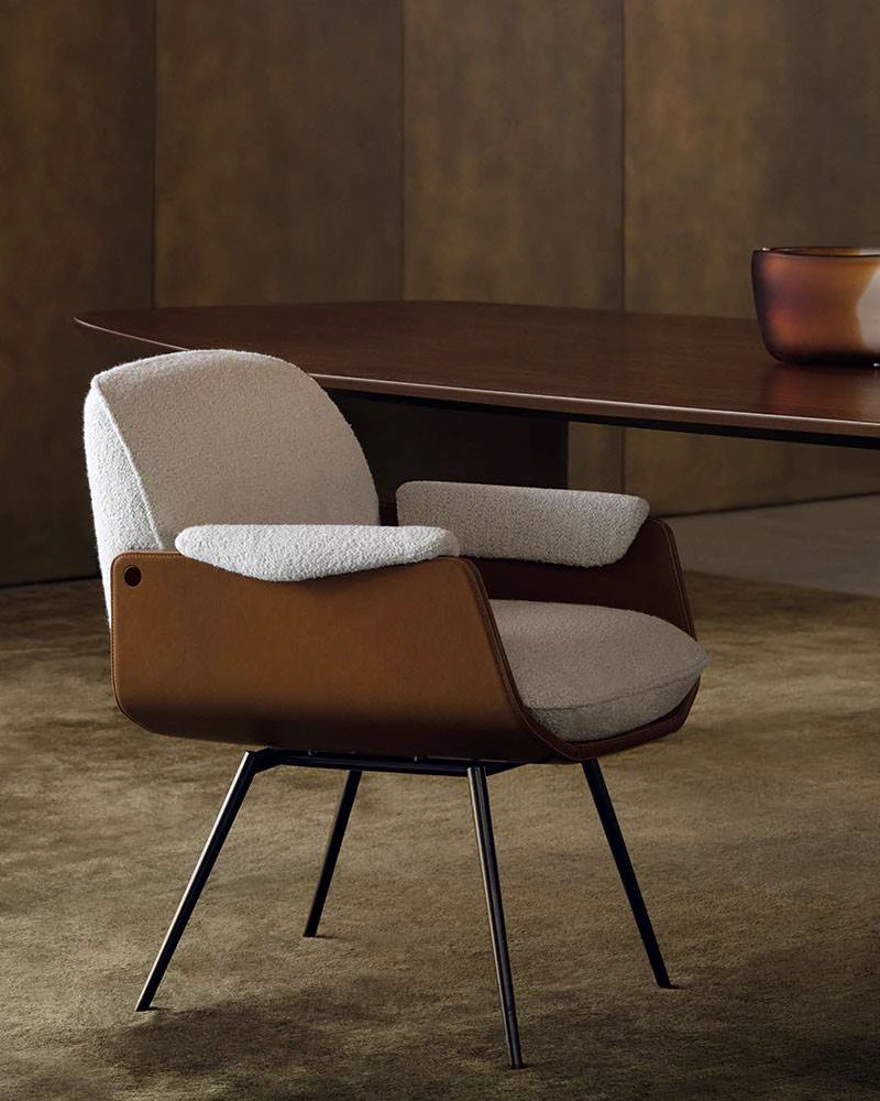 Стул Laurel "Dining" — Minotti, кожа, фото 2