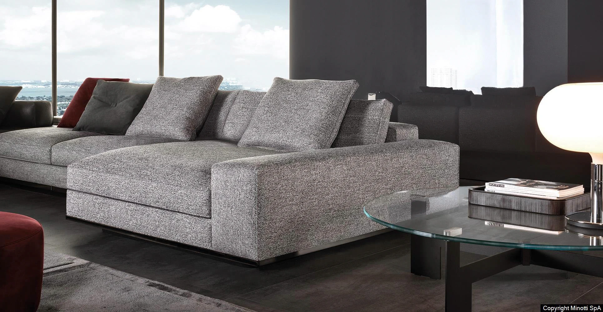 Модульный диван Lawrence — Minotti, кожа, фото 5