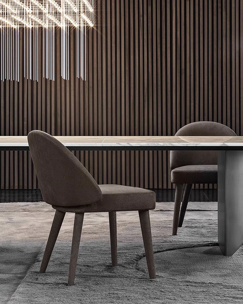 Стул Lawson "Dining" — Minotti, кожа, фото 4