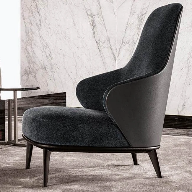 Кресло Leslie "Armchair — Minotti, кожа, фото 6