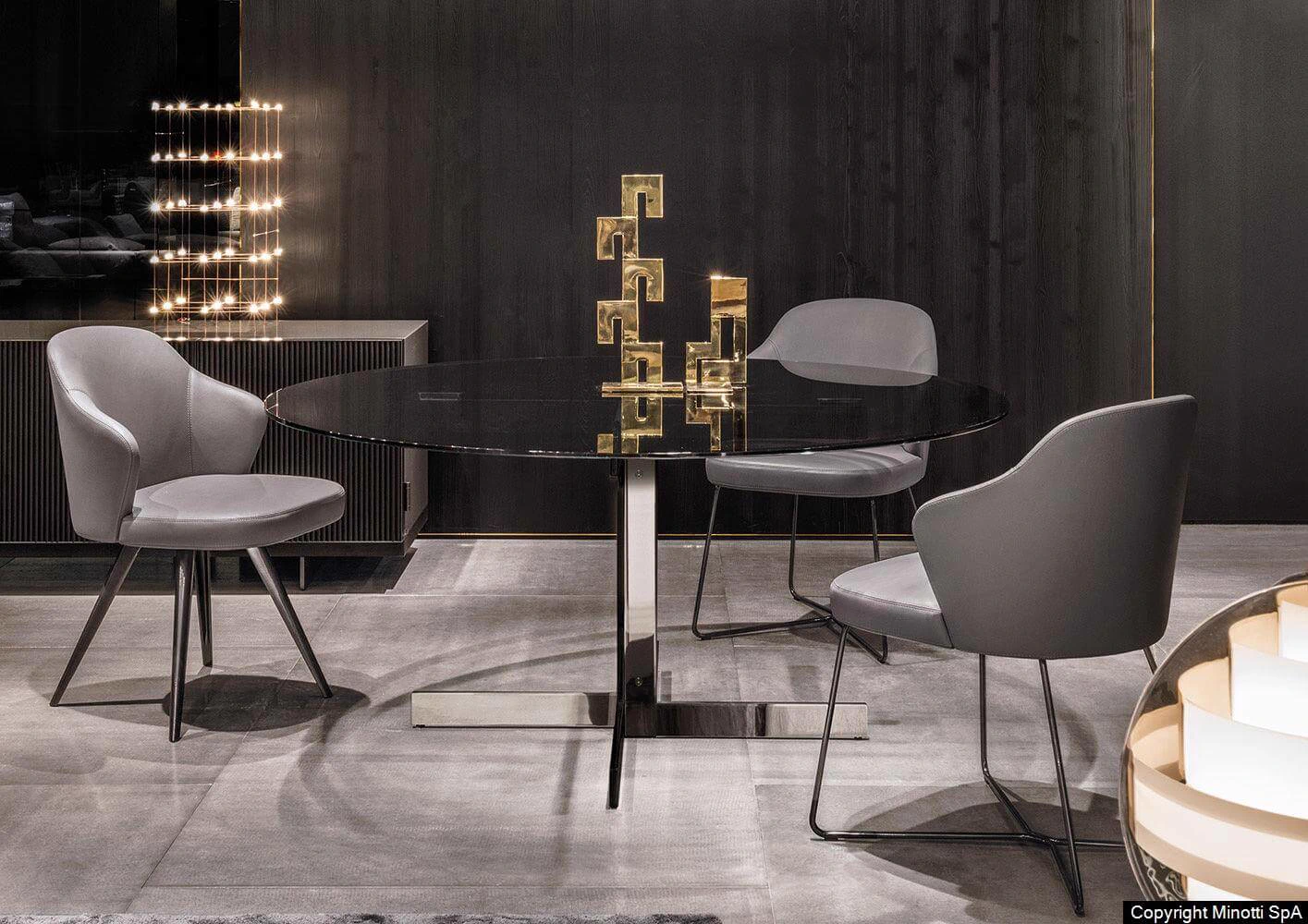 Стул Leslie "Dining" — Minotti, кожа, фото 3