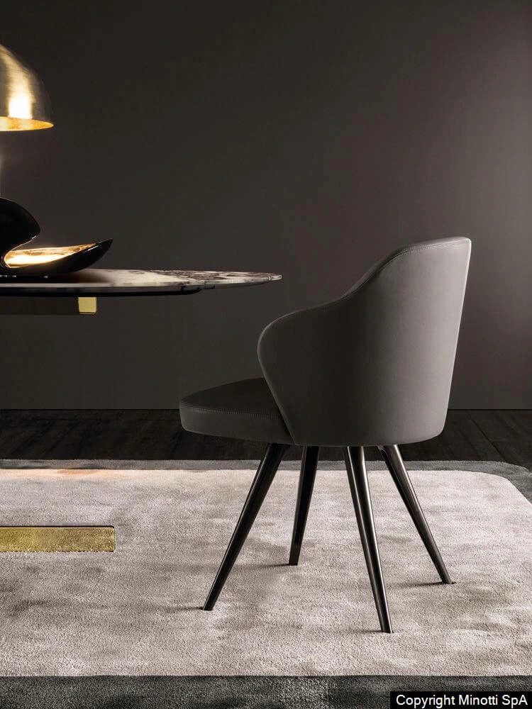 Стул Leslie "Dining" — Minotti, кожа, фото 4