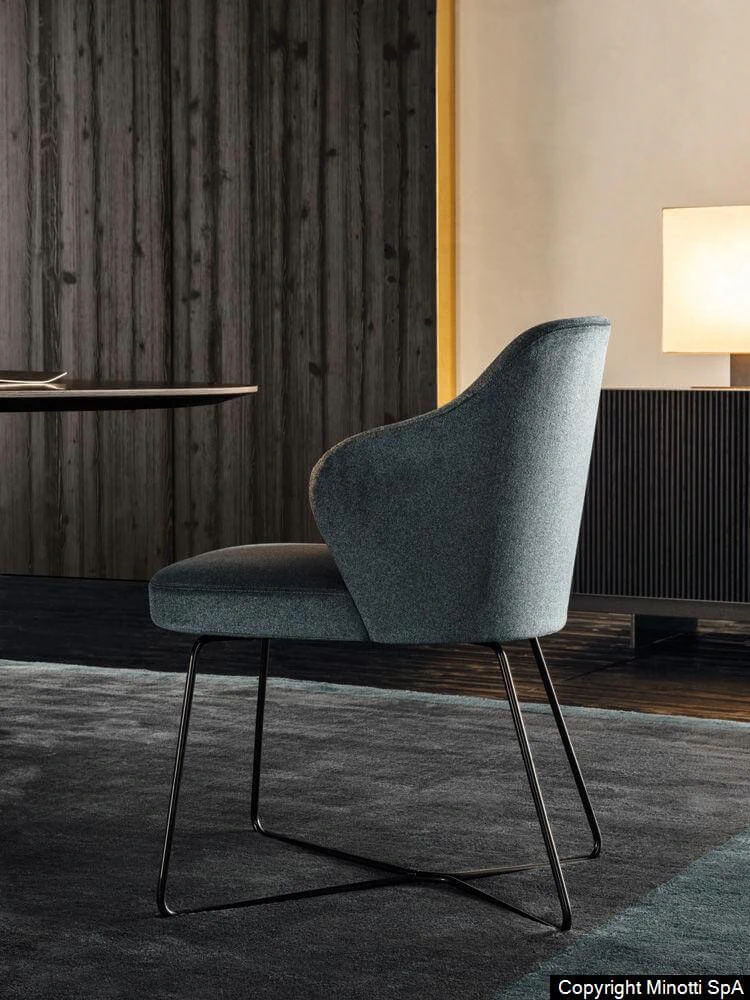Стул Leslie "Dining" — Minotti, кожа, фото 5