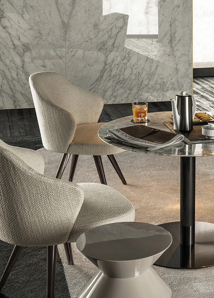 Стул Leslie "Lounge" — Minotti, кожа, фото 2