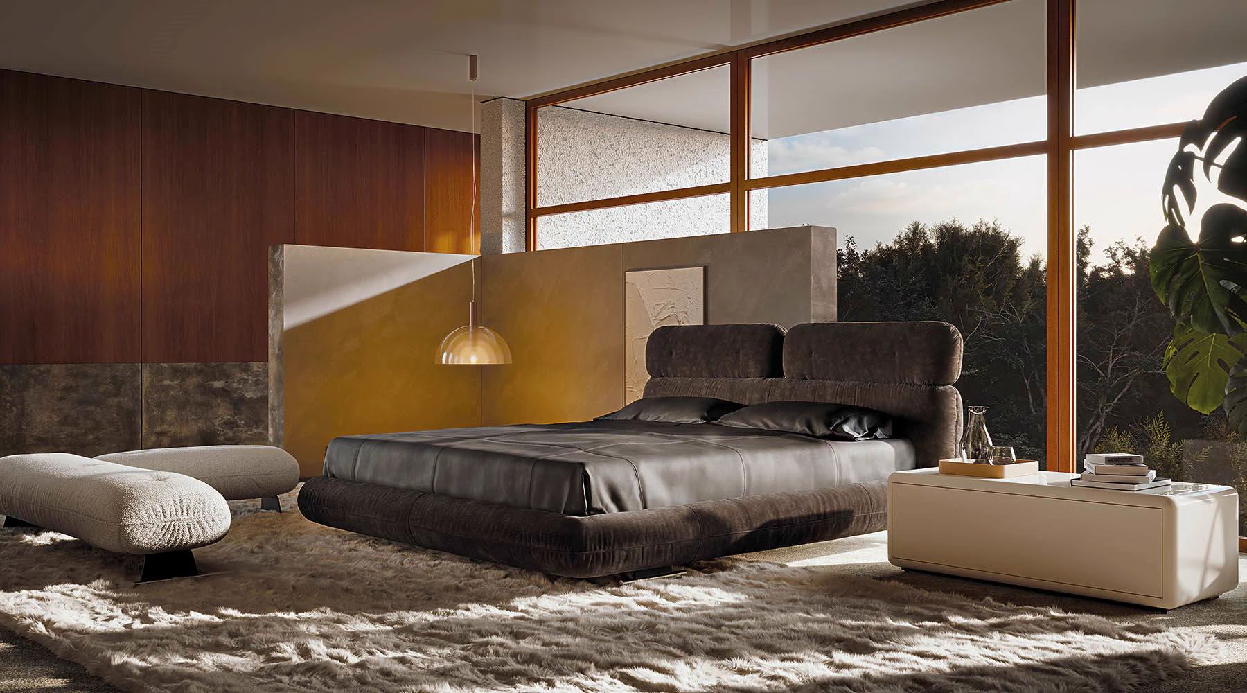 Кровать Libra Bed — Minotti, кожа, фото 4