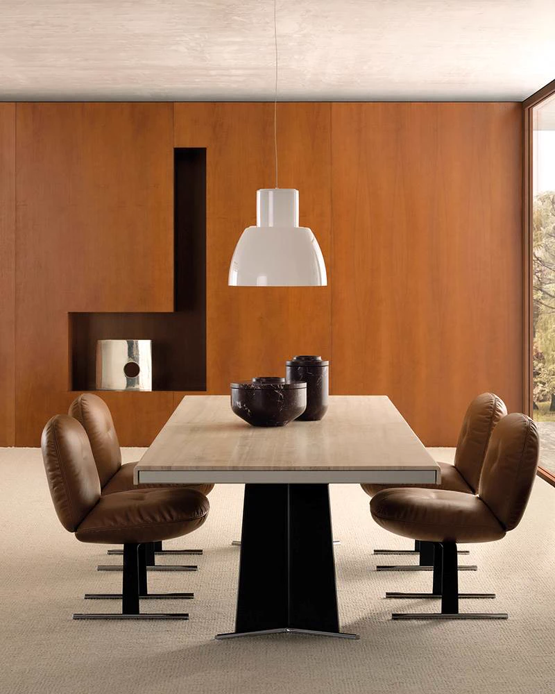 Стул Libra "Dining" — Minotti, кожа, фото 3