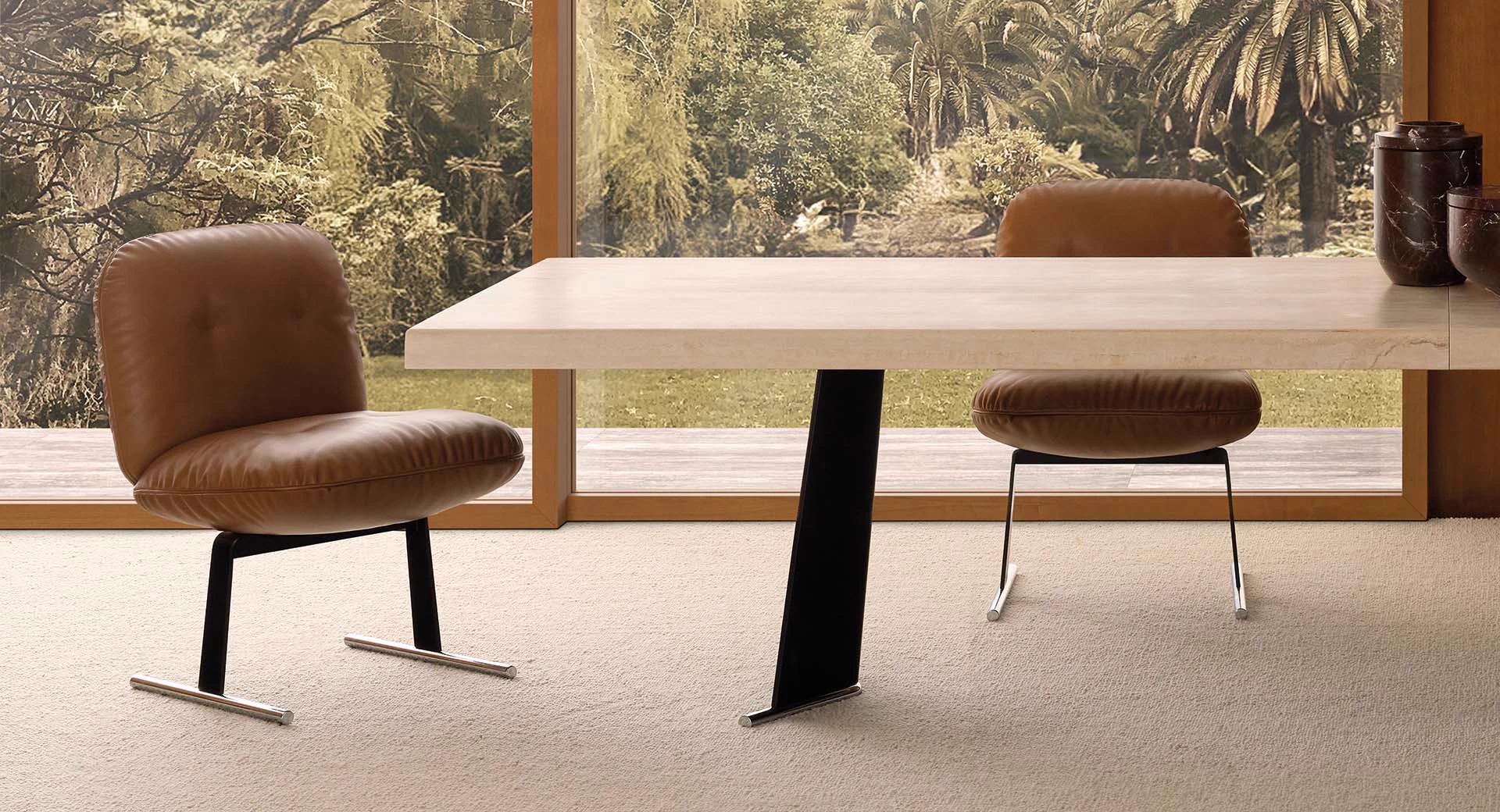 Стул Libra "Dining" — Minotti, кожа, фото 4