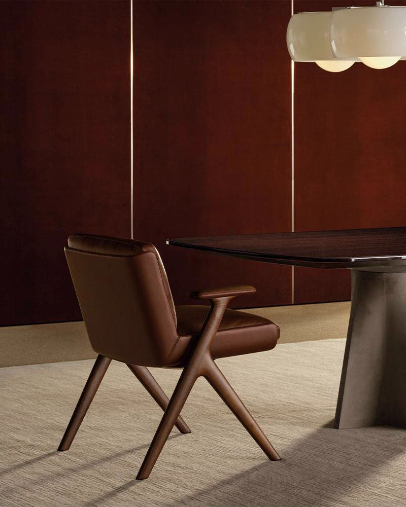 Стул Lilliam "Dining" — Minotti, кожа, фото 3