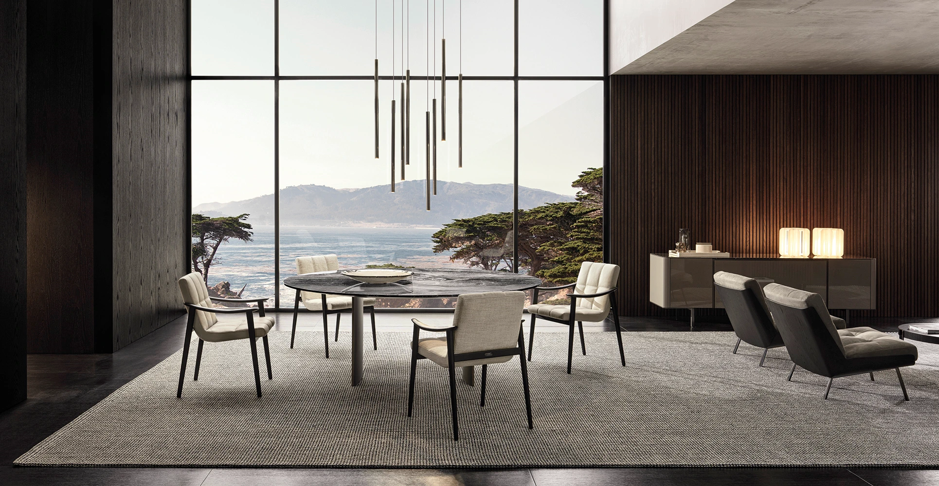 Стол Linha "Dining" — Minotti, мрамор, фото 6