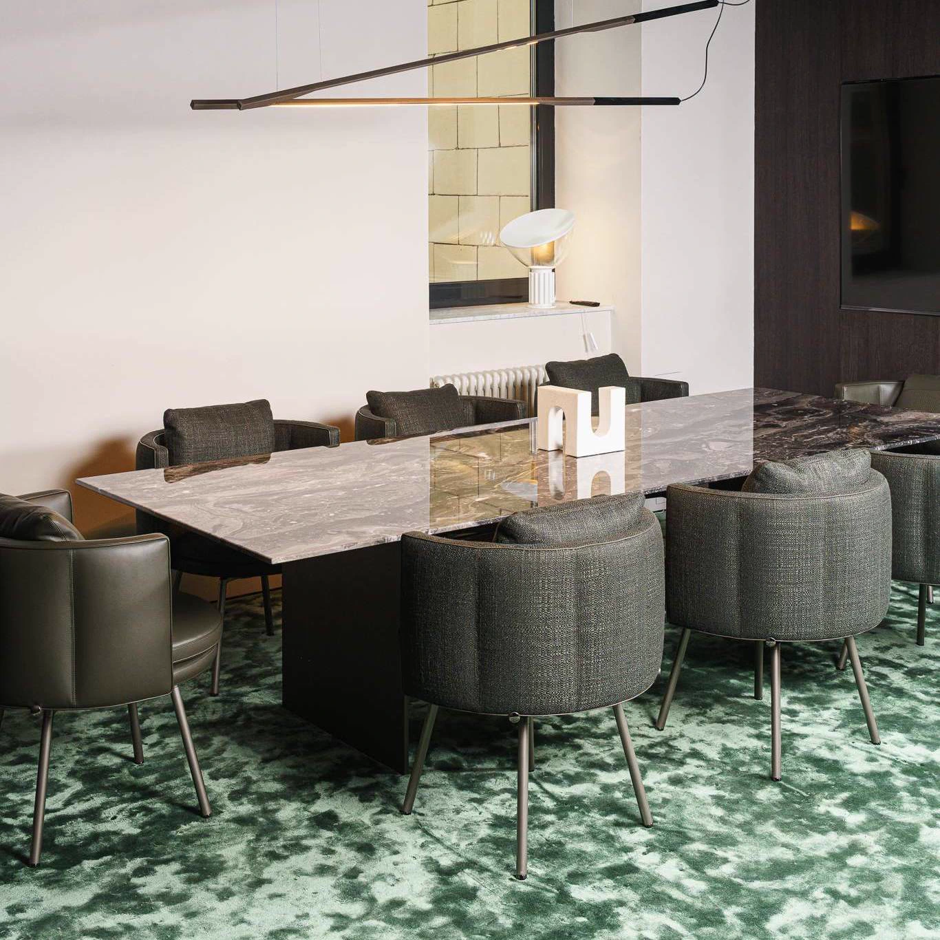 Стол Linha Grey orobic marble — Minotti, мрамор