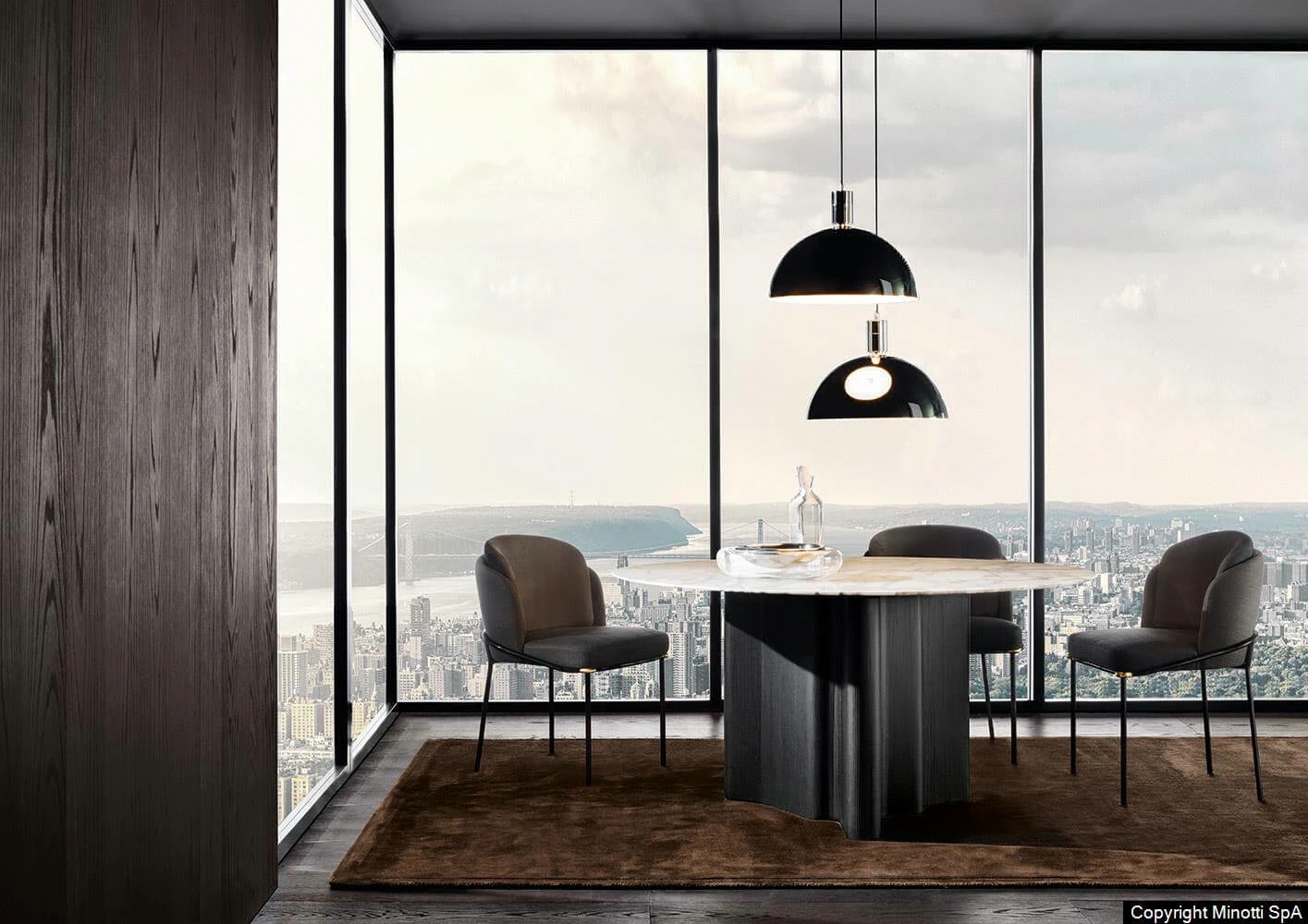 Стол Lou "Dining" — Minotti, мрамор, фото 5