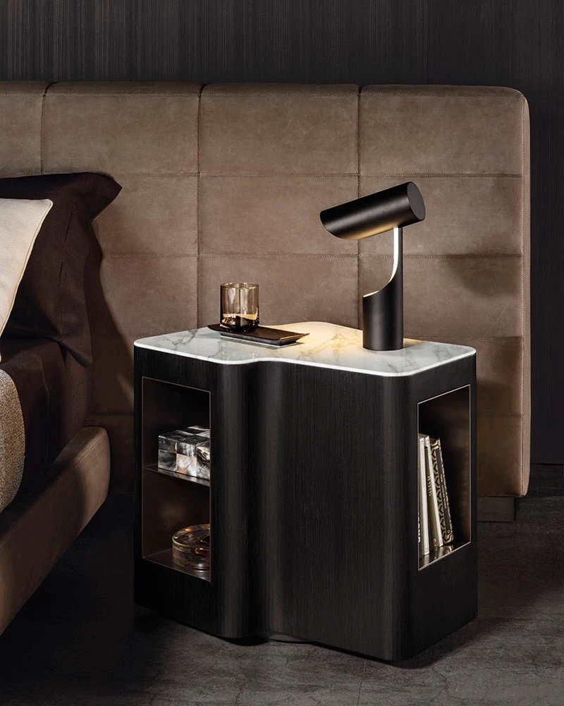 Прикроватная тумбочка Lou "Nightstand" — Minotti, мрамор, фото 3