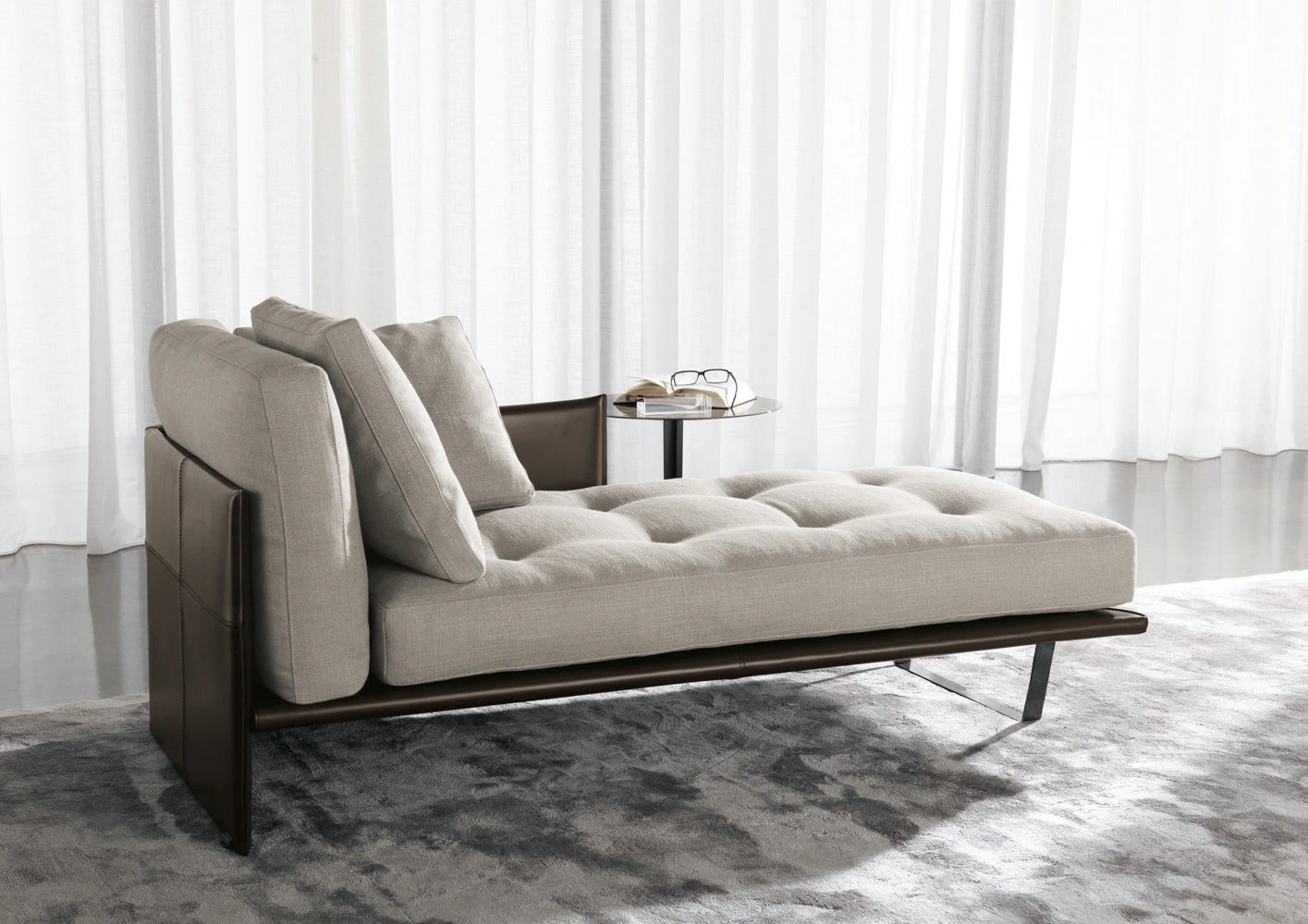 Диван Luggage "Chaise-Longue" — Minotti, кожа, фото 4