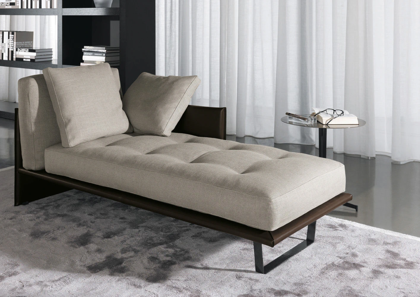 Диван Luggage "Chaise-Longue" — Minotti, кожа, фото 5