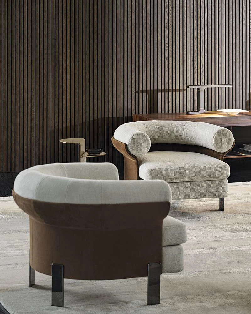 Кресло Mattia — Minotti, кожа, фото 4
