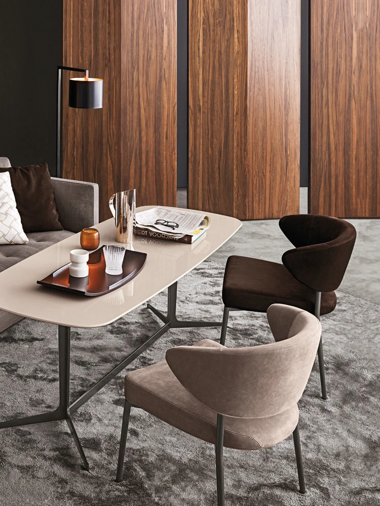 Стул Mills "Low" — Minotti, кожа, фото 3