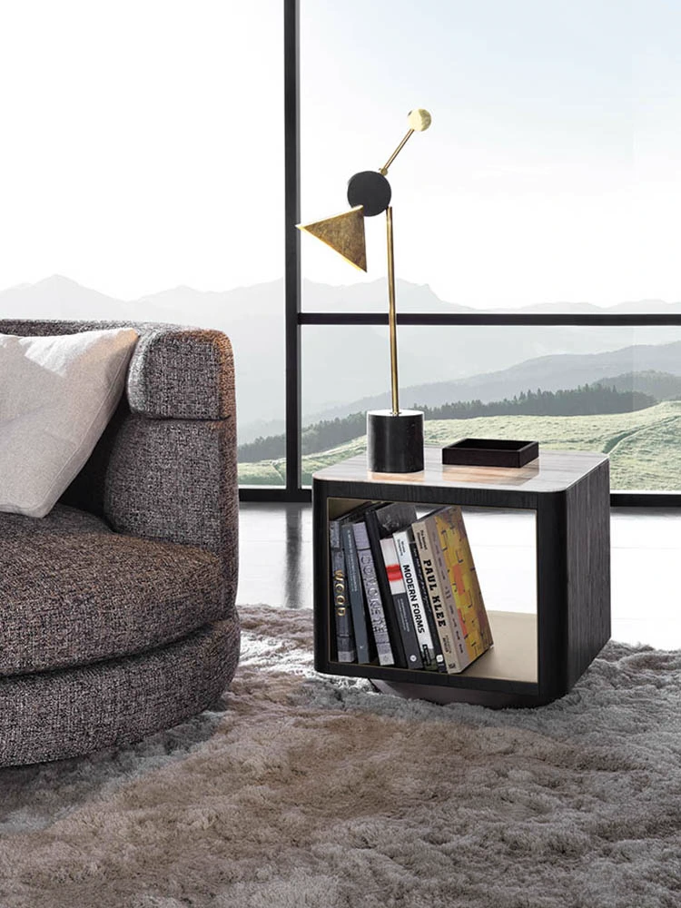 Прикроватная тумбочка Milton "Nightstand" — Minotti, мрамор, фото 6