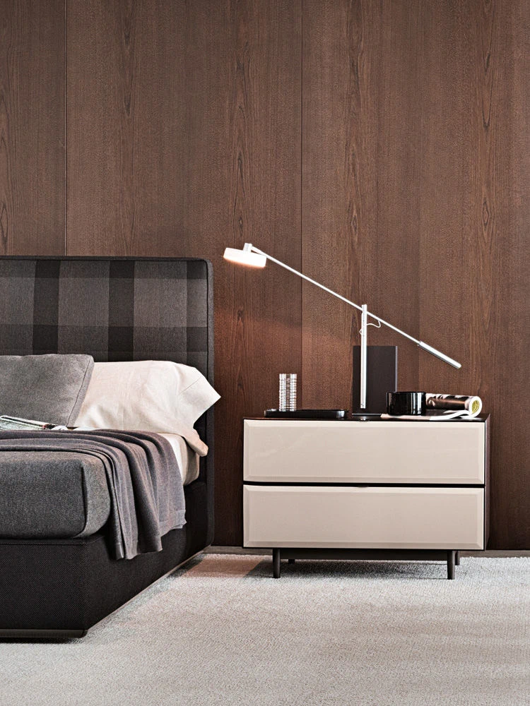 Прикроватная тумбочка Morrison "Night Storage Unit" — Minotti, кожа, фото 2