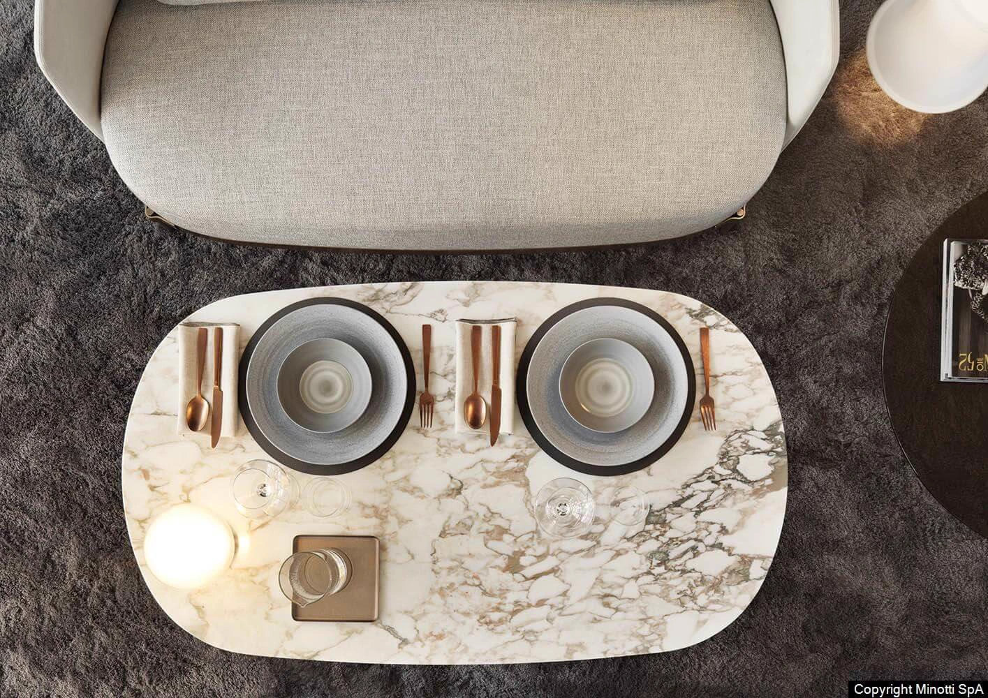 Стол Oliver "Lounge" — Minotti, мрамор, фото 5