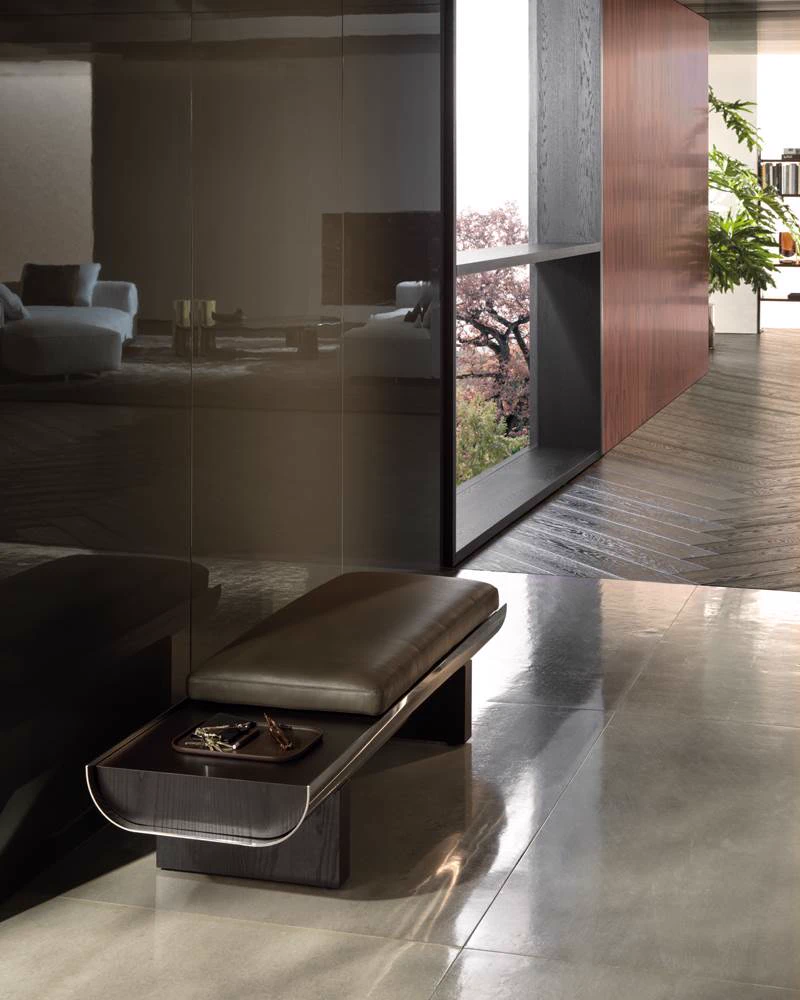 Банкетка Pilotis Bench — Minotti, кожа, фото 2