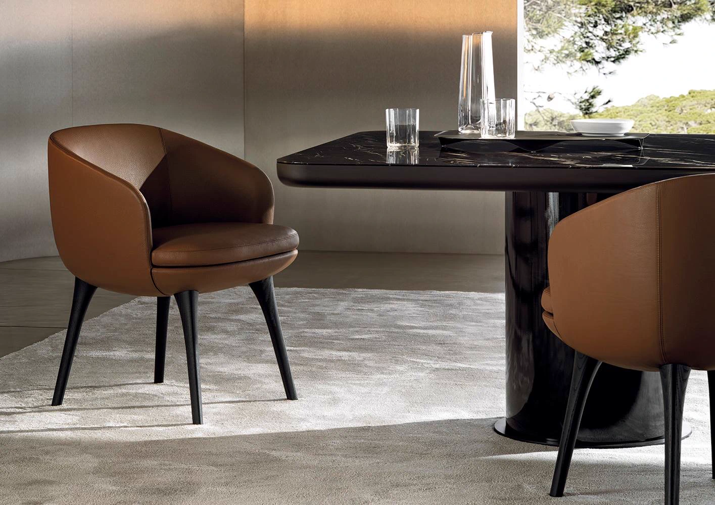 Стул Raphael "Dining" — Minotti, кожа, фото 3