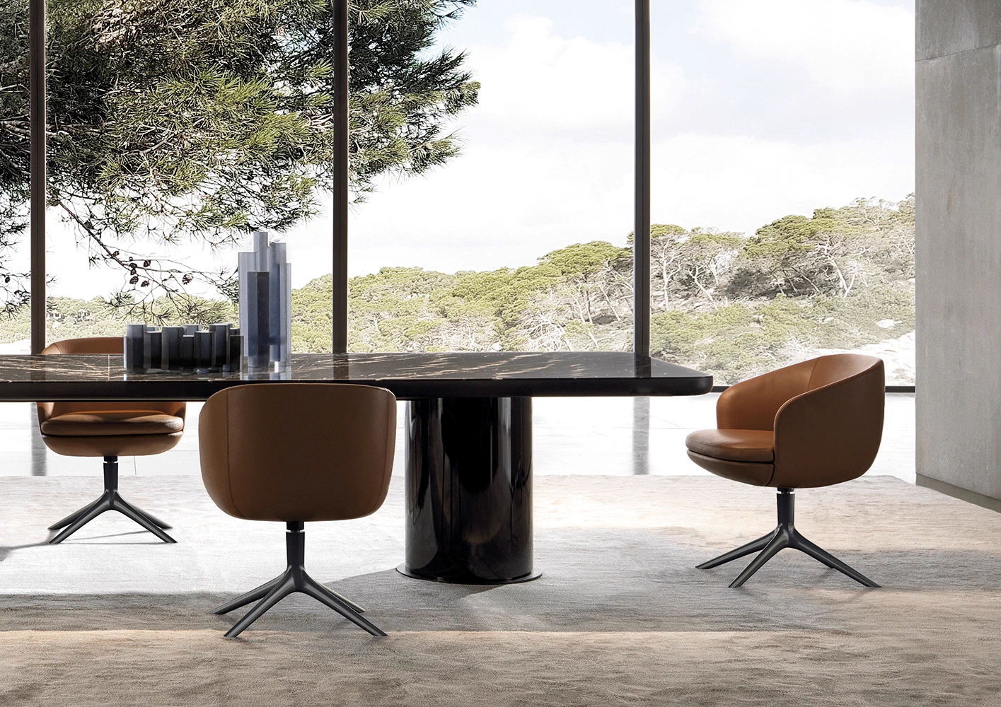 Стул Raphael "Dining" — Minotti, кожа, фото 4
