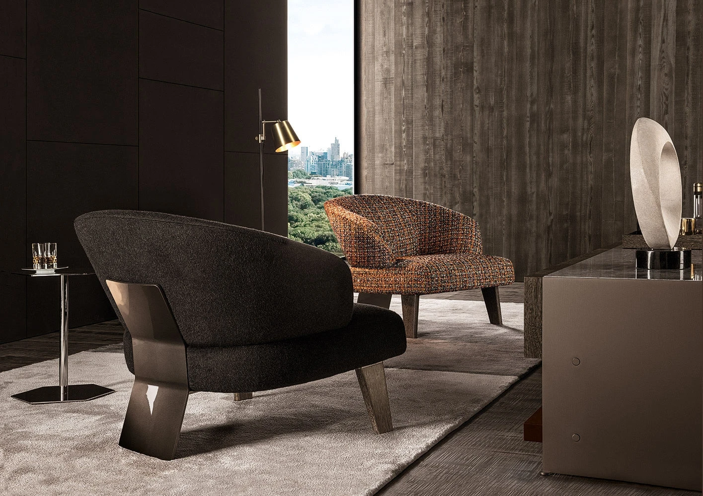 Кресло Reeves "Large" — Minotti, кожа, фото 3