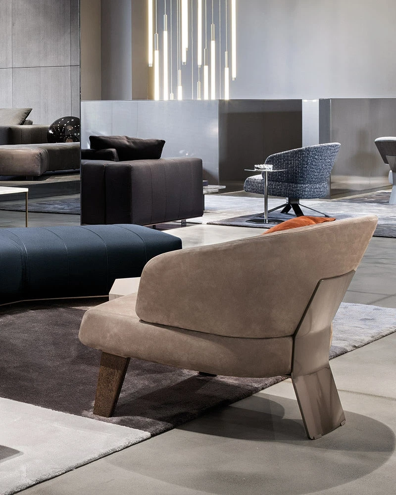 Кресло Reeves "Large" — Minotti, кожа, фото 4